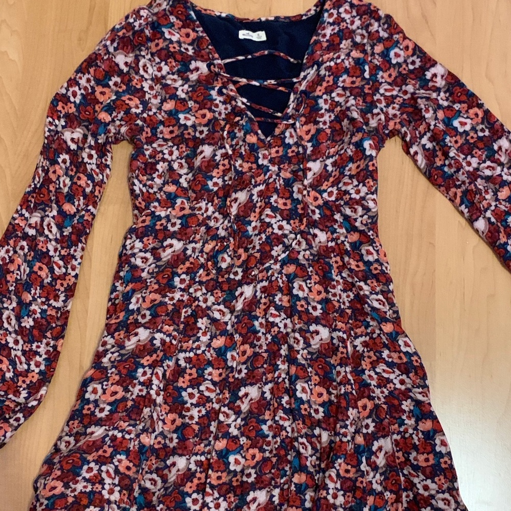 Hollister Floral Long Sleeve Dress